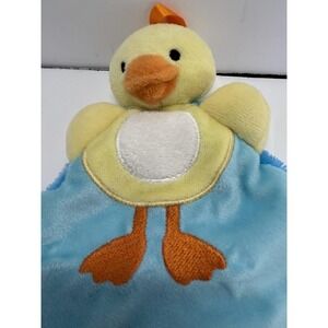 Cudlie Duck Security Blanket Lovey Teether Blue Baby Boy Farm Plush Toy